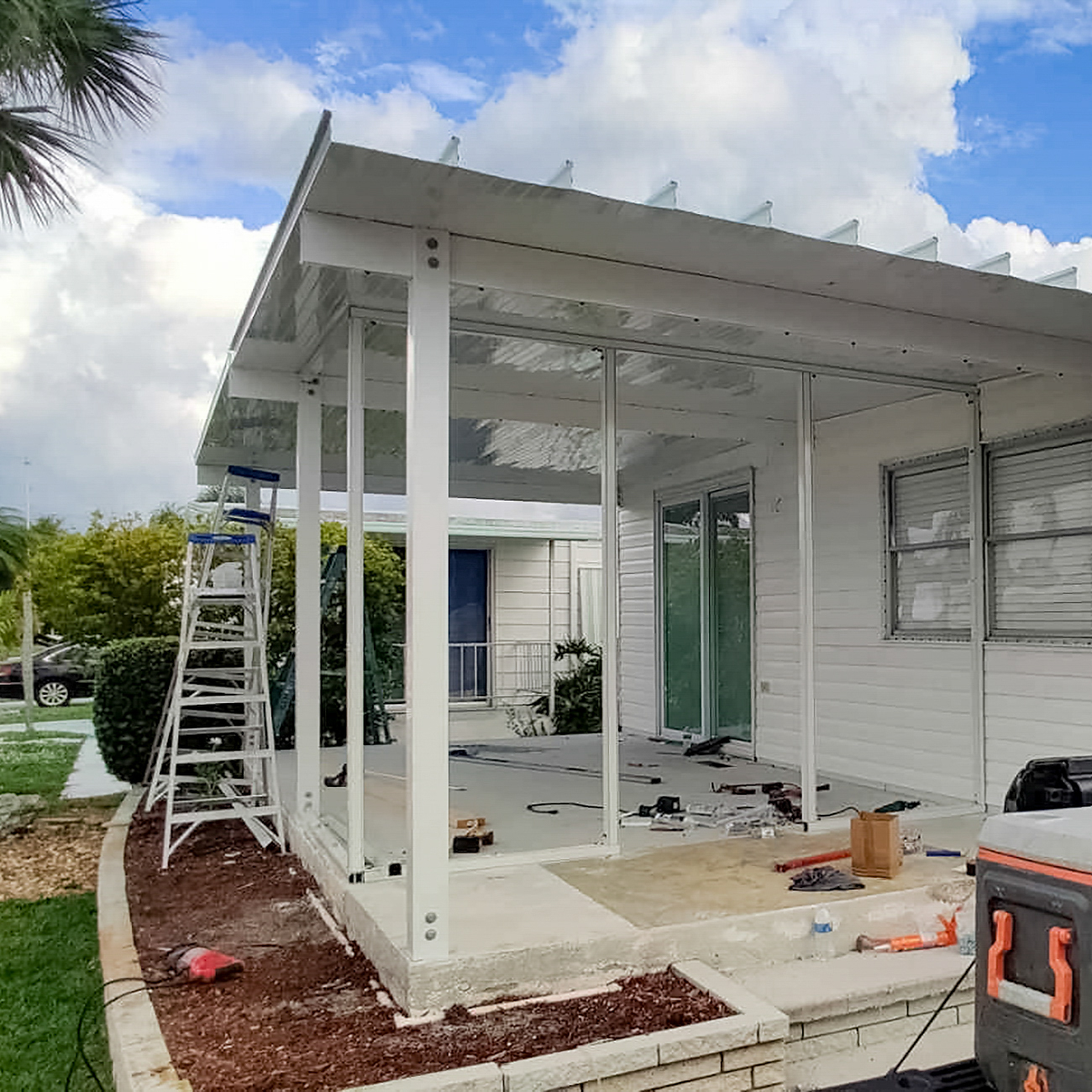 Mobile home carport installation in Citrus County Florida