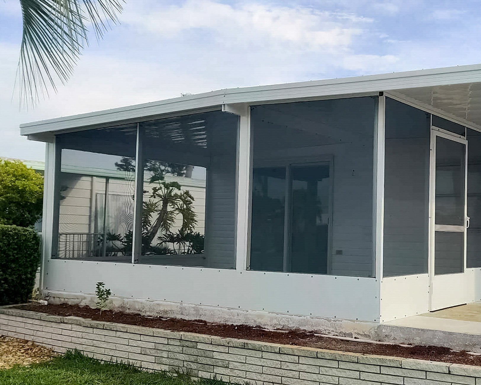 Completed mobile home carport project in Osceola County Florida