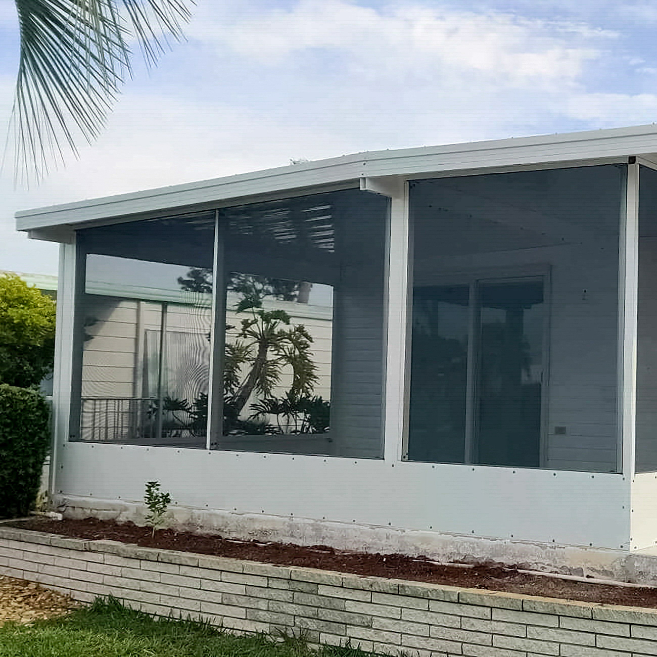 Mobile home carport installation in Lakeland Florida